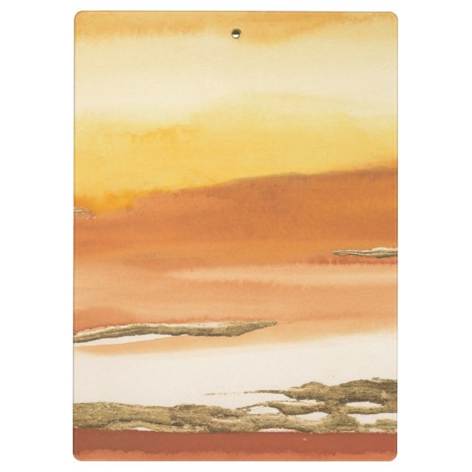 Jouw naam toevoegen | Goudamber I Ver. 2 Abstracte Klembord (Achterkant)