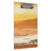 Jouw naam toevoegen | Goudamber I Ver. 2 Abstracte Klembord (Rechts)