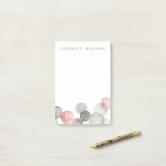 Jouw naam toevoegen | Goudbollen Post-it® Notes (Op bureau)