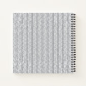 Jouw naam toevoegen | Gray Hand Drawn Chevron Patt Notitieboek (Achterkant)