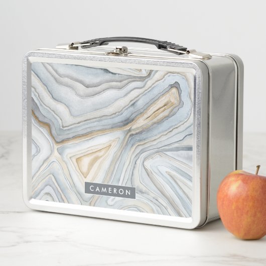 Jouw naam toevoegen | Grijs gemarmerd abstract ont (In situ)