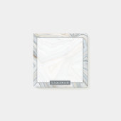 Jouw naam toevoegen | Grijs gemarmerd abstract ont Post-it® Notes (Voorkant)