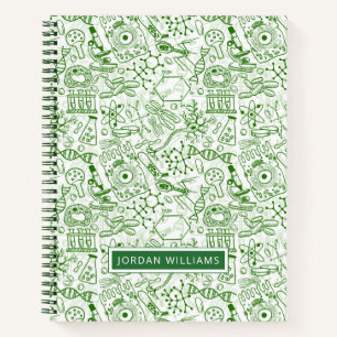 Jouw naam toevoegen   Groen biologiepatroon Notitieboek