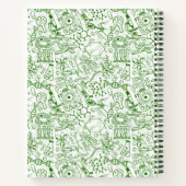 Jouw naam toevoegen | Groen biologiepatroon Notitieboek (Achterkant)