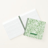 Jouw naam toevoegen | Groen biologiepatroon Notitieboek (Binnen)