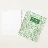 Jouw naam toevoegen | Groen biologiepatroon Planner (Display)