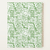 Jouw naam toevoegen | Groen biologiepatroon Planner (Achterkant)