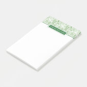 Jouw naam toevoegen | Groen biologiepatroon Post-it® Notes (Schuin)
