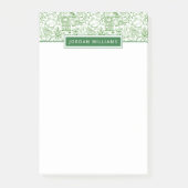 Jouw naam toevoegen | Groen biologiepatroon Post-it® Notes (Voorkant)