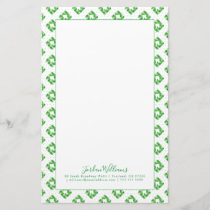 Jouw naam toevoegen   Groen patroonpatroonpatroon Briefpapier