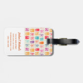 Jouw naam toevoegen | Grunge Tooth Pattern Bagagelabel (Achterkant horizontaal)