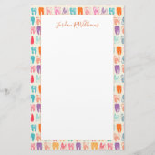 Jouw naam toevoegen | Grunge Tooth Pattern Briefpapier (Voorkant)