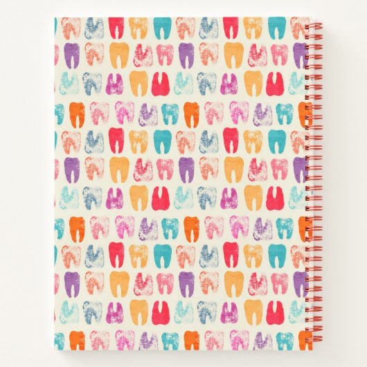 Jouw naam toevoegen | Grunge Tooth Pattern Notitieboek (Achterkant)