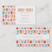 Jouw naam toevoegen | Grunge Tooth Pattern Visitekaartje (Voorkant / Achterkant)