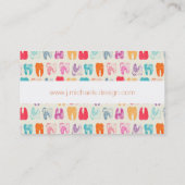 Jouw naam toevoegen | Grunge Tooth Pattern Visitekaartje (Achterkant)