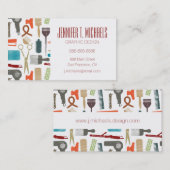 Jouw naam toevoegen | Haarverzorgingspatroon Visitekaartje (Voorkant / Achterkant)