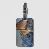 Jouw naam toevoegen | Halve Dome op zonsondergang Bagagelabel (Voorkant (verticaal))