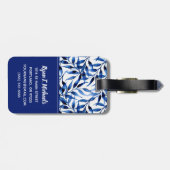 Jouw naam toevoegen | Handgeverfde Waterverf inkt Bagagelabel (Achterkant horizontaal)