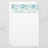 Jouw naam toevoegen | Handschildpadpatroon Briefpapier (Voorkant / Achterkant)