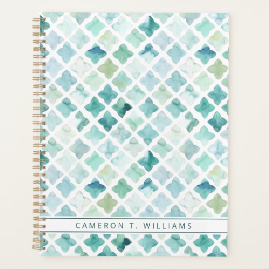 Jouw naam toevoegen | Handschildpadpatroon Planner (Voorkant)