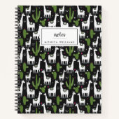Jouw naam toevoegen | Happy Llama Pattern Notitieboek (Voorkant)