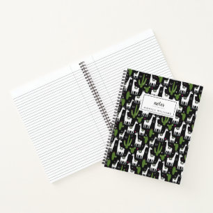 Jouw naam toevoegen   Happy Llama Pattern Notitieboek