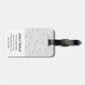 Jouw naam toevoegen | Happy Teeth Pattern Bagagelabel (Achterkant horizontaal)