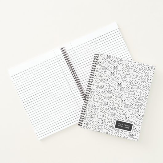 Jouw naam toevoegen | Happy Teeth Pattern Notitieboek (Binnen)