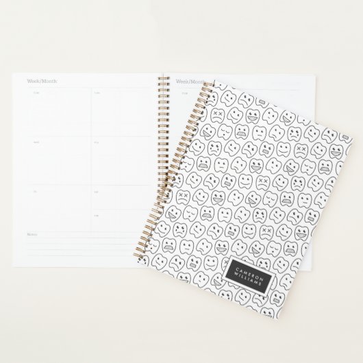 Jouw naam toevoegen | Happy Teeth Pattern Planner (Display)