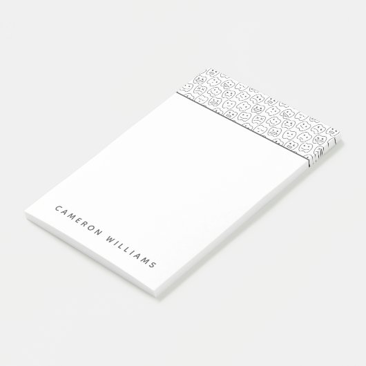 Jouw naam toevoegen | Happy Teeth Pattern Post-it® Notes (Schuin)
