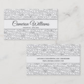 Jouw naam toevoegen | Happy Teeth Pattern Visitekaartje (Voorkant / Achterkant)