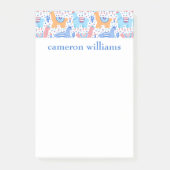 Jouw naam toevoegen | Helderkleurig Alpaca-patroon Post-it® Notes (Voorkant)
