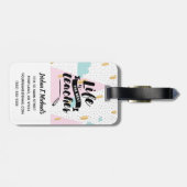 Jouw naam toevoegen | Het leven is de beste leraar Bagagelabel (Achterkant horizontaal)