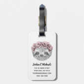 Jouw naam toevoegen | Het portret van de grauwe Fl Bagagelabel (Achterkant verticaal)