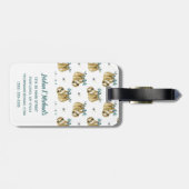 Jouw naam toevoegen | Het Slotpatroon van de Water Bagagelabel (Achterkant horizontaal)