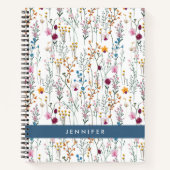 Jouw naam toevoegen | Het zomerbloempatroon Notitieboek (Voorkant)