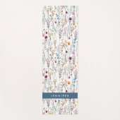 Jouw naam toevoegen | Het zomerbloempatroon Yogamat (Voorkant)