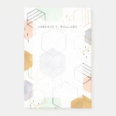 Jouw naam toevoegen | Hex Scatter Post-it® Notes (Voorkant)
