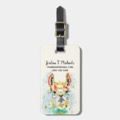 Jouw naam toevoegen | Hifi Llama - Portrait Bagagelabel (Voorkant verticaal)