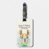 Jouw naam toevoegen | Hifi Llama - Portrait Bagagelabel (Achterkant verticaal)