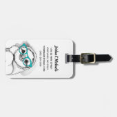 Jouw naam toevoegen | Hipster-sleuf Bagagelabel (Voorkant horizontaal)