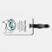 Jouw naam toevoegen | Hipster-sleuf Bagagelabel (Achterkant horizontaal)