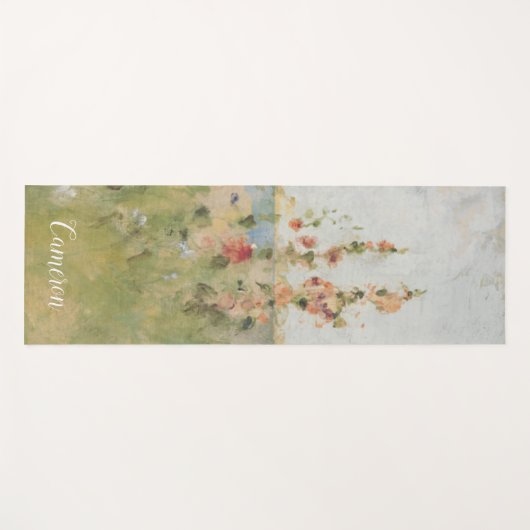 Jouw naam toevoegen | Hollyhocks van het Zee Yogamat (Voorkant (horizontaal))