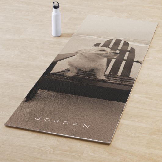 Jouw naam toevoegen | Hond van het strand Yogamat (In situ)