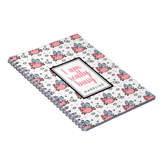 Jouw naam toevoegen | Ik ben echt druk | Vliegende Notitieboek (Rechterzijde)
