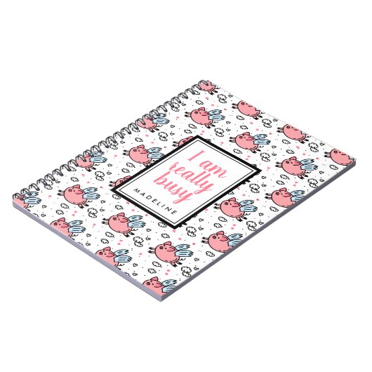 Jouw naam toevoegen | Ik ben echt druk | Vliegende Notitieboek (Linkerzijde)