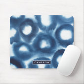 Jouw naam toevoegen | Indigio Waterverf printcirke Muismat (Met muis)