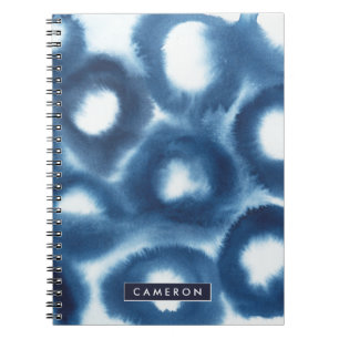 Jouw naam toevoegen   Indigio Waterverf printcirke Notitieboek