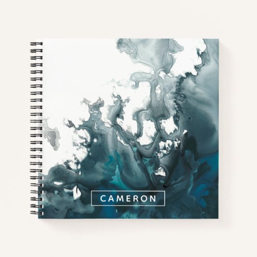 Jouw naam toevoegen | Indigo Tempest Notitieboek (Voorkant)