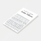 Jouw naam toevoegen | Inslag I | Moderne zwarte Wa Post-it® Notes (Schuin)